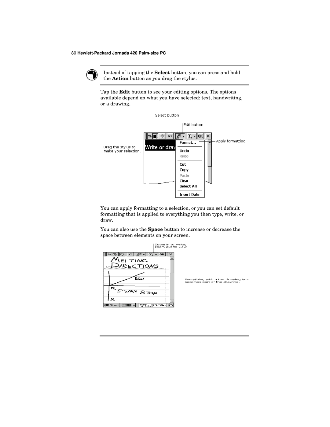 HP manual Hewlett-Packard Jornada 420 Palm-size PC 