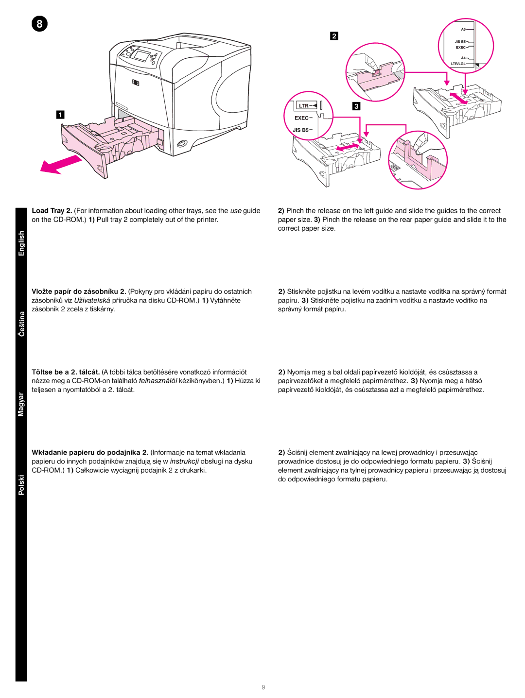 HP 4200L manual English Čeština Magyar Polski 