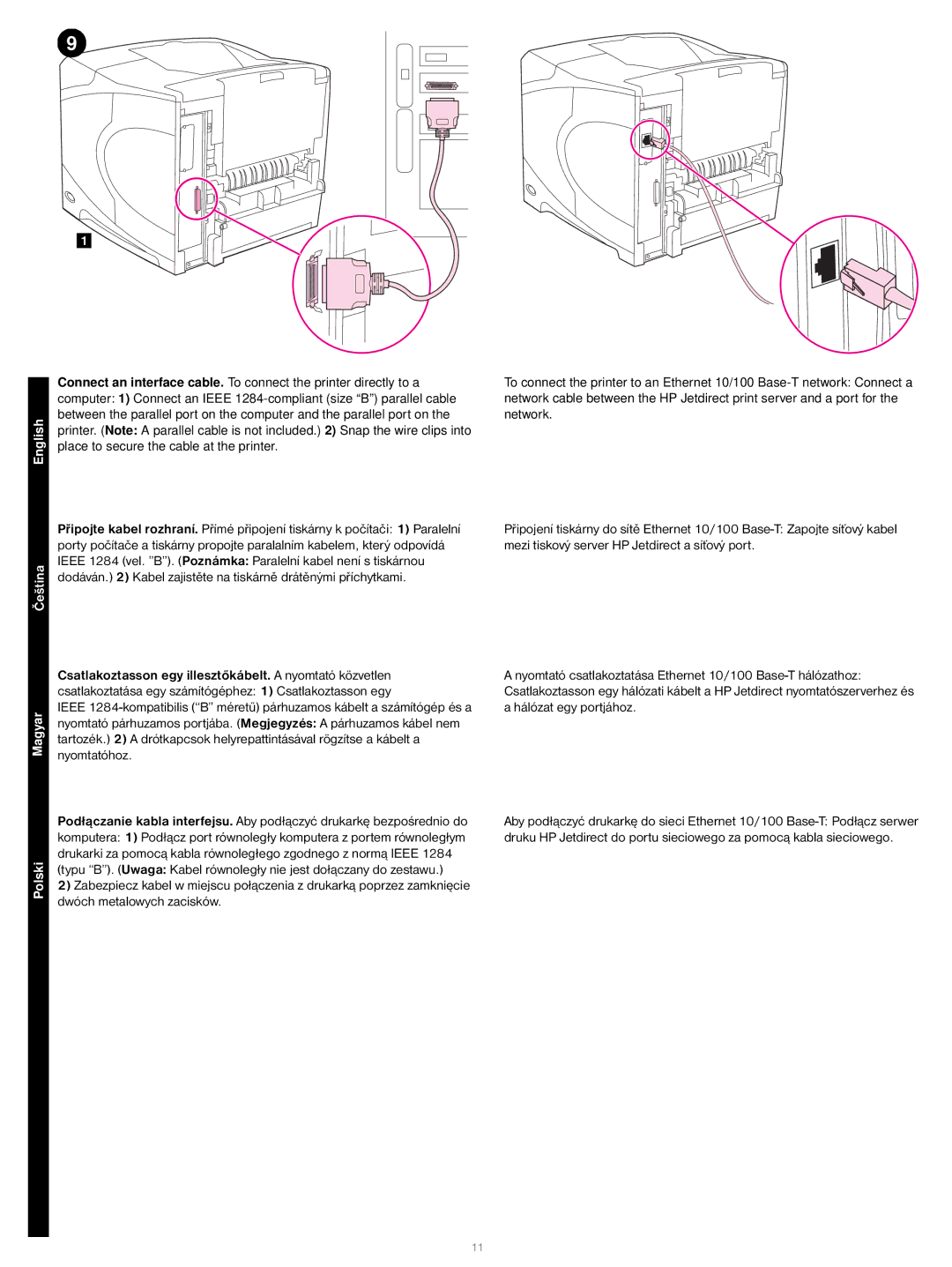 HP 4200L manual English Čeština Magyar Polski 