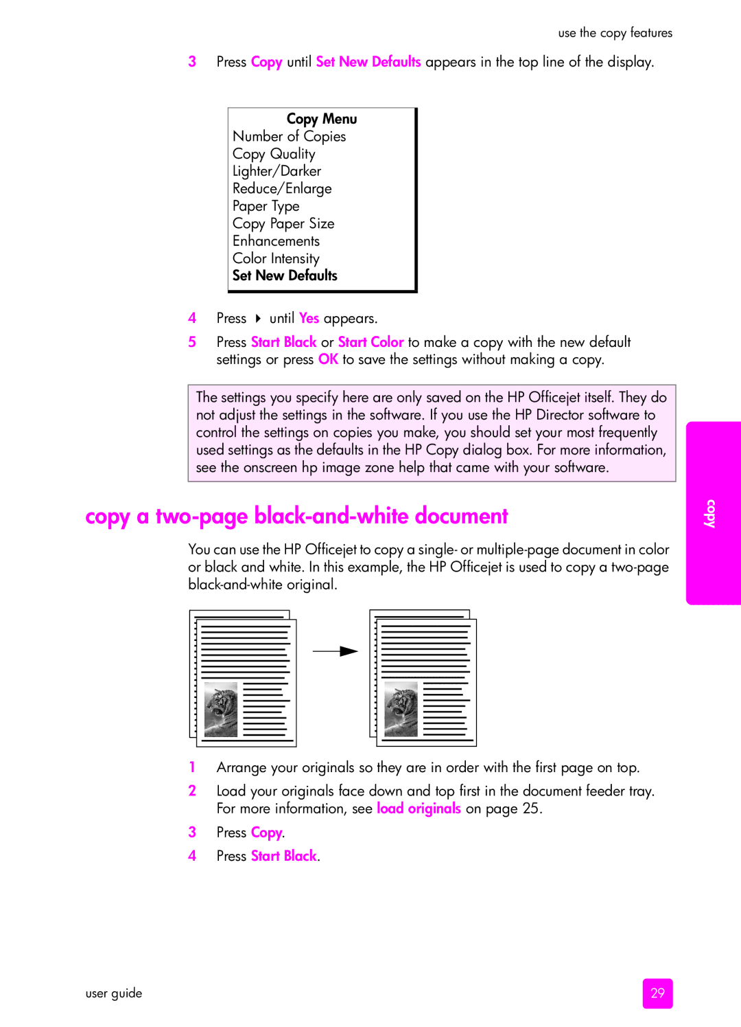 HP 4215xi, 4215v, 4255 manual Copy a two-page black-and-white document, Press Start Black 