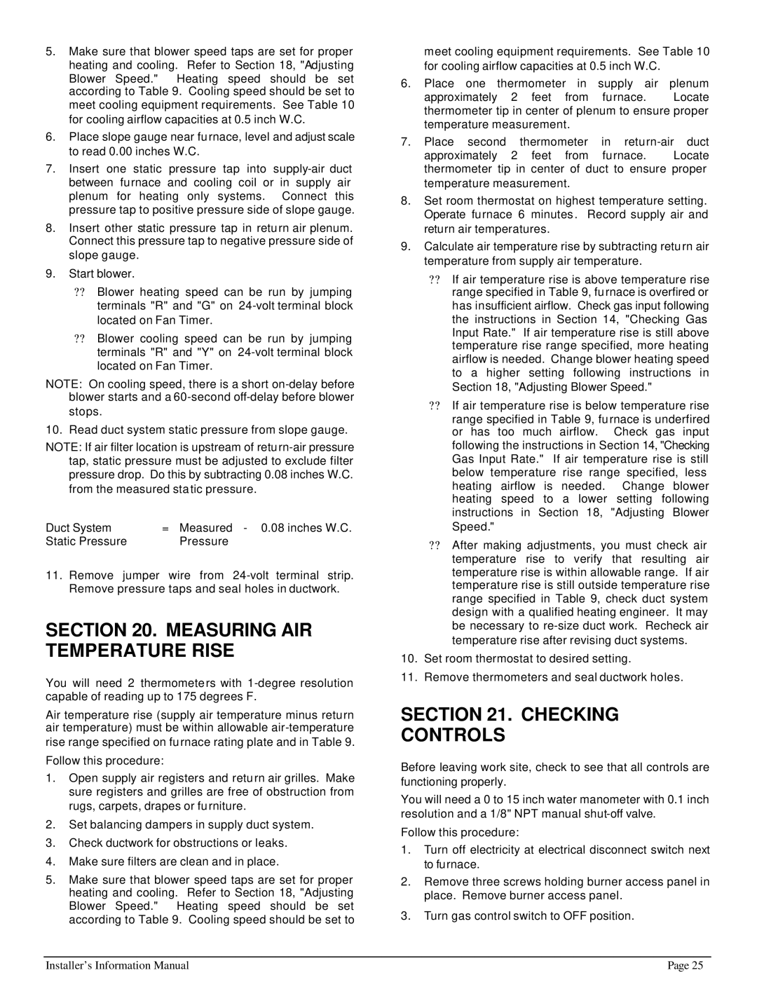 HP 422690 I manual Measuring AIR Temperature Rise, Checking Controls 