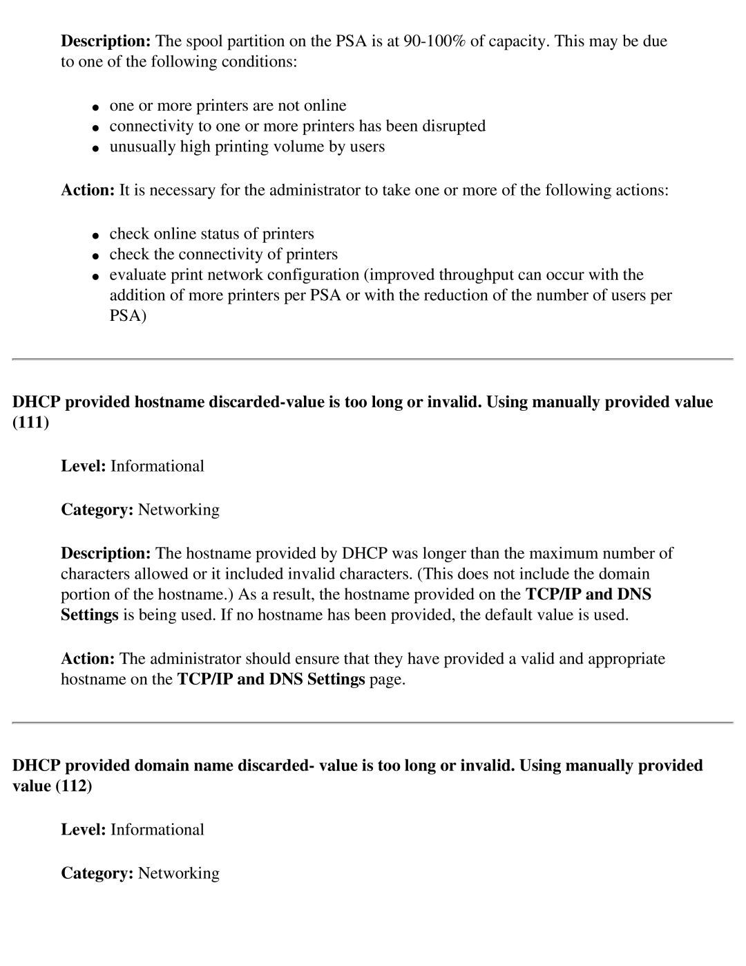 HP 4250 manual Category Networking 