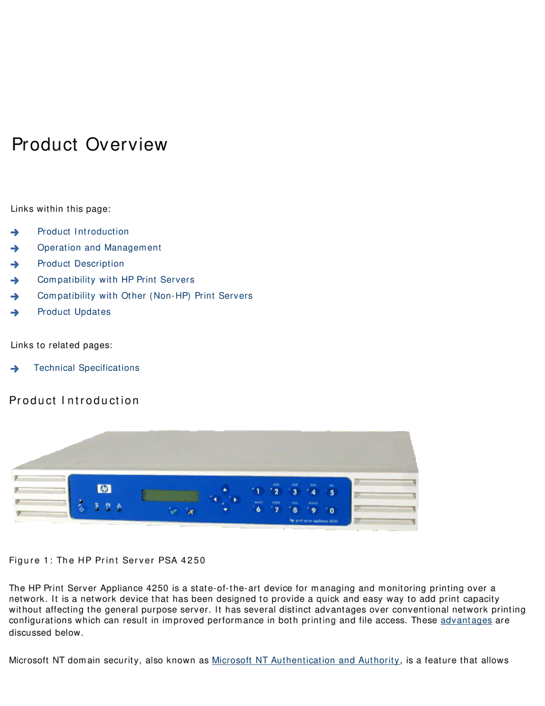 HP 4250 manual Product Overview, Product Introduction 