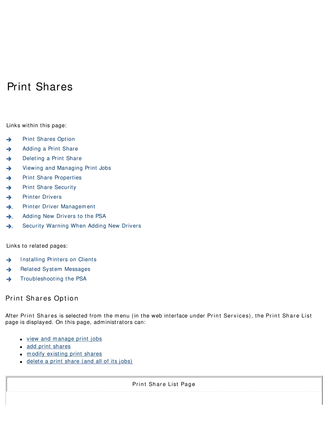 HP 4250 manual Print Shares Option, Print Share List 