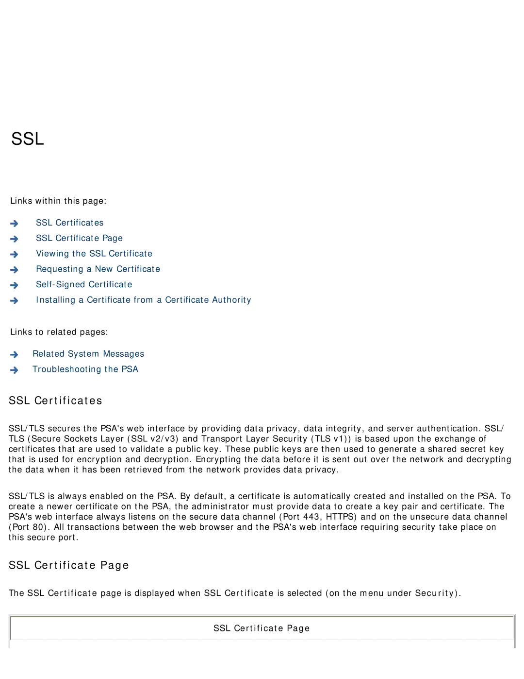 HP 4250 manual SSL Certificates 