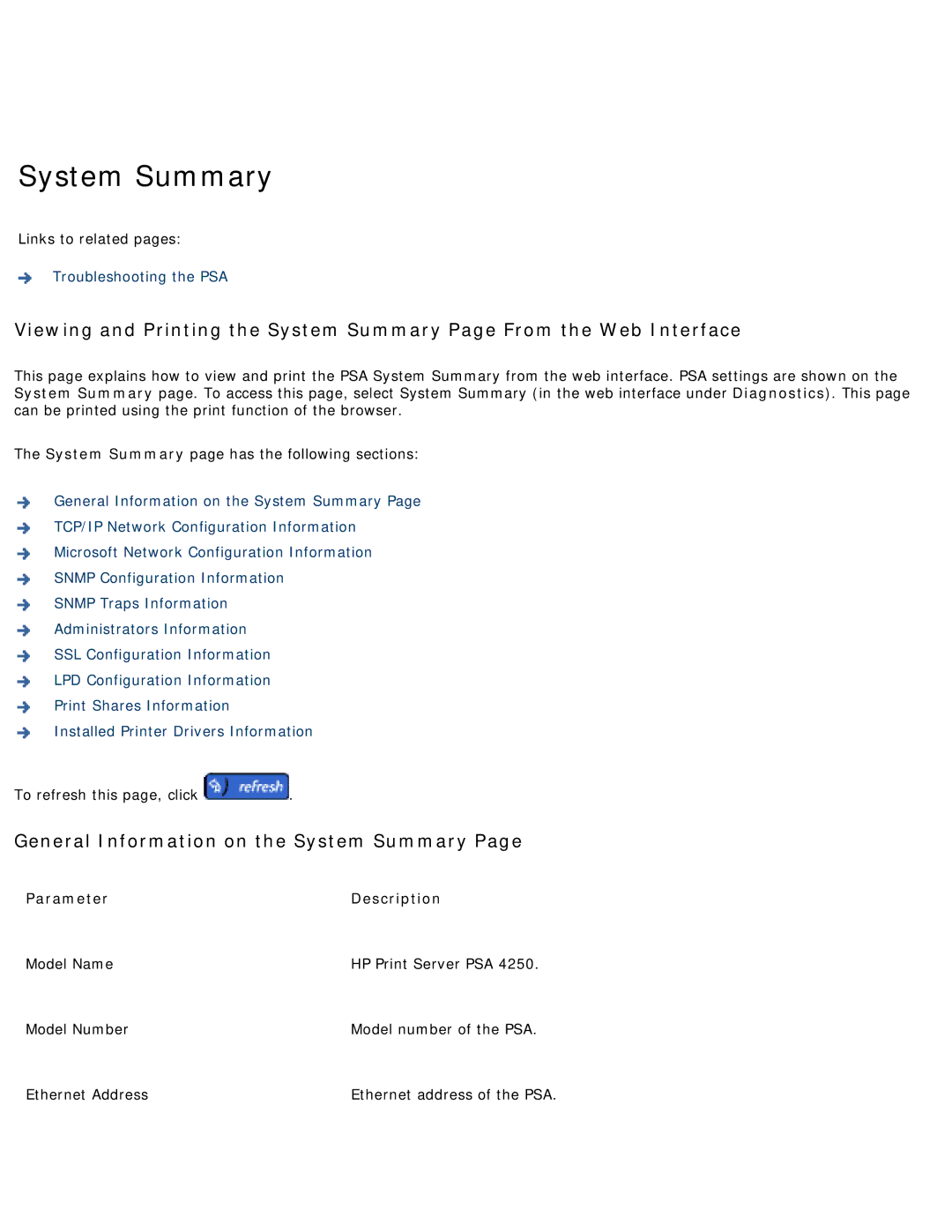 HP 4250 manual System Summary 