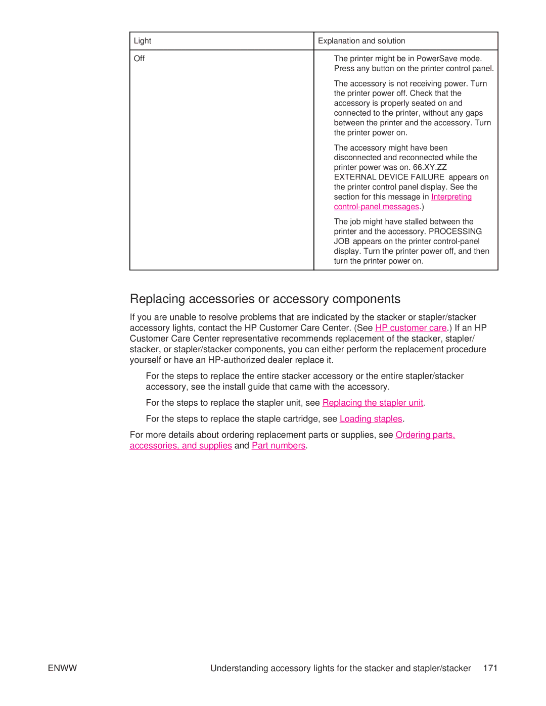 HP 4250/4350 manual Replacing accessories or accessory components 