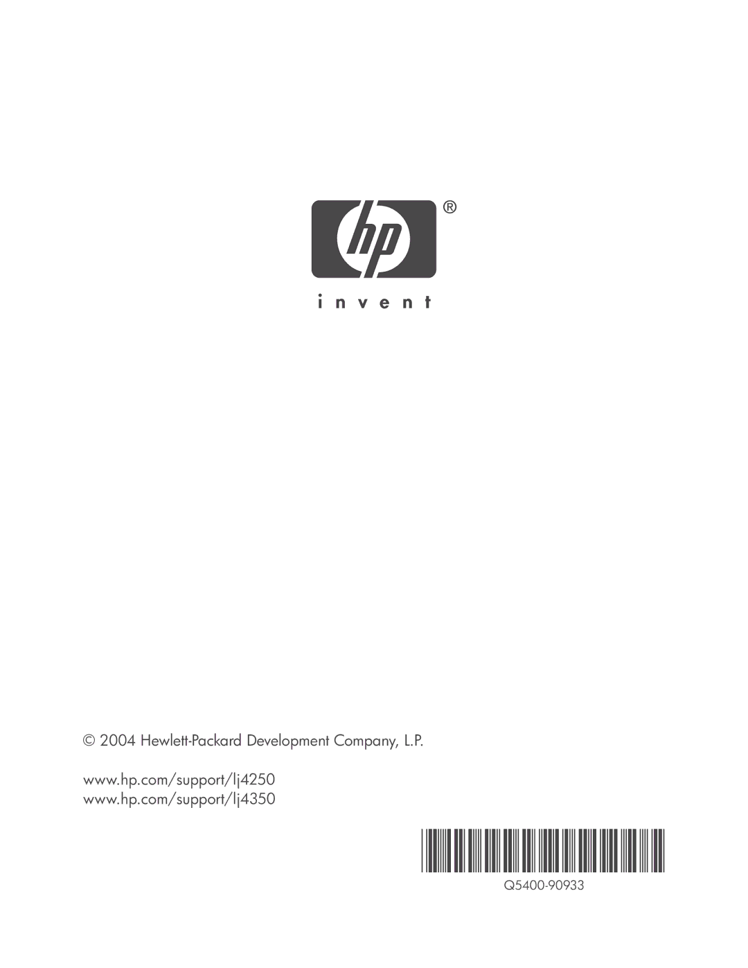 HP 4250/4350 manual Q5400-90933 