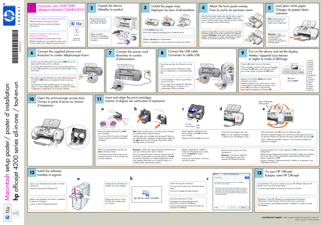 HP 4215xi, 4255 manual Macintosh users Start Here 