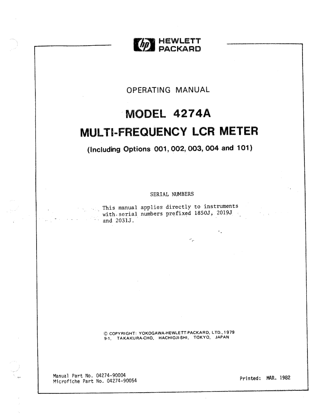 HP 4274A manual 