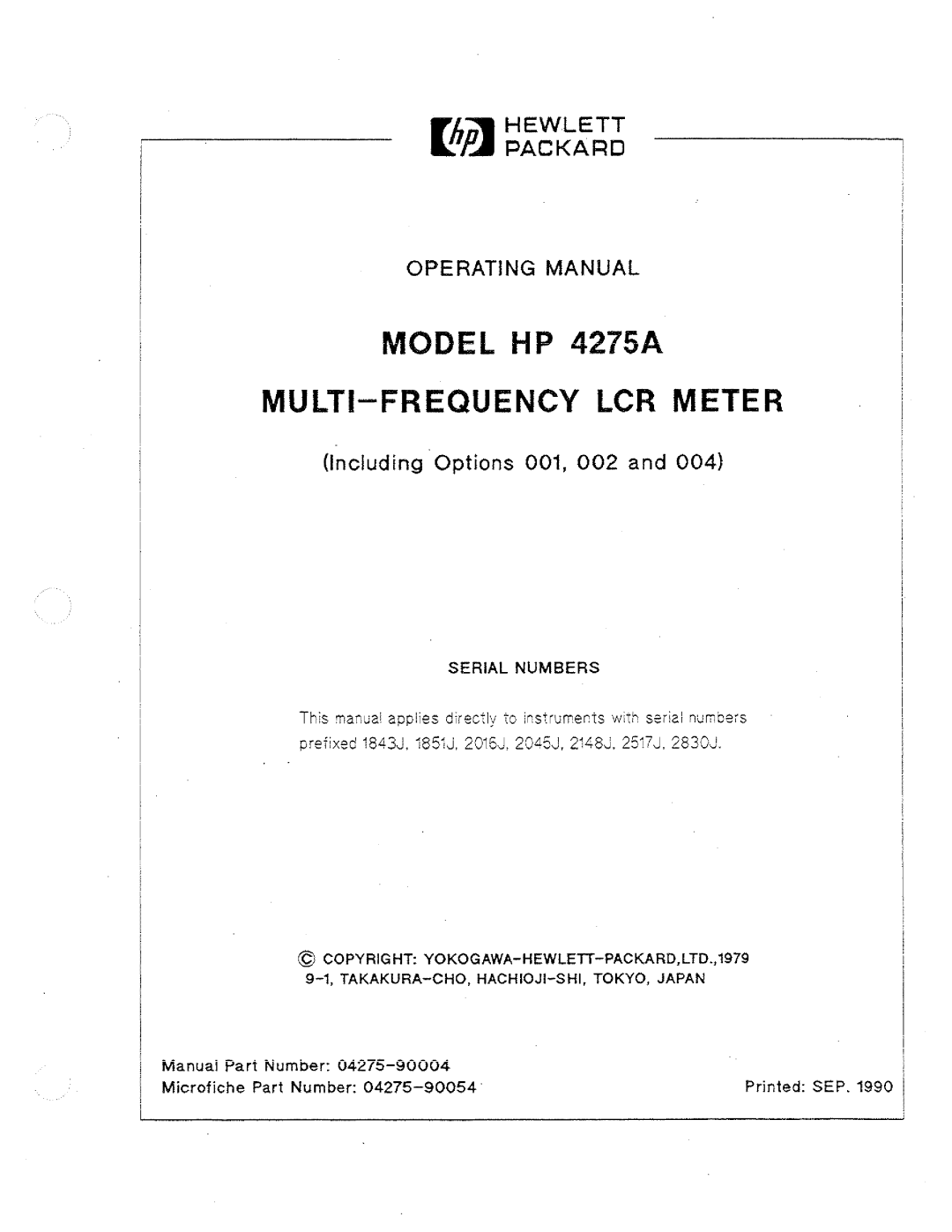 HP 4275A manual 