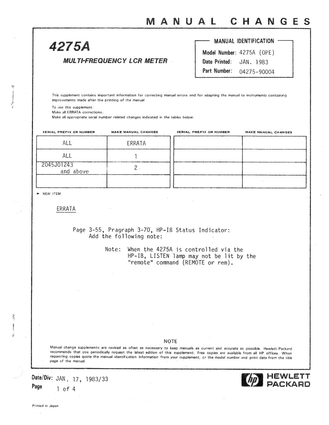 HP 4275A manual 