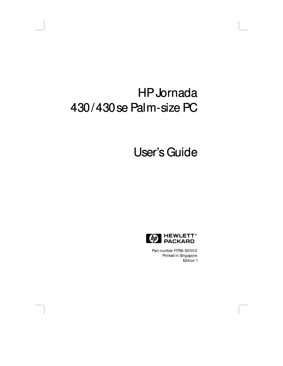 HP 430 SE manual User’s Guide 