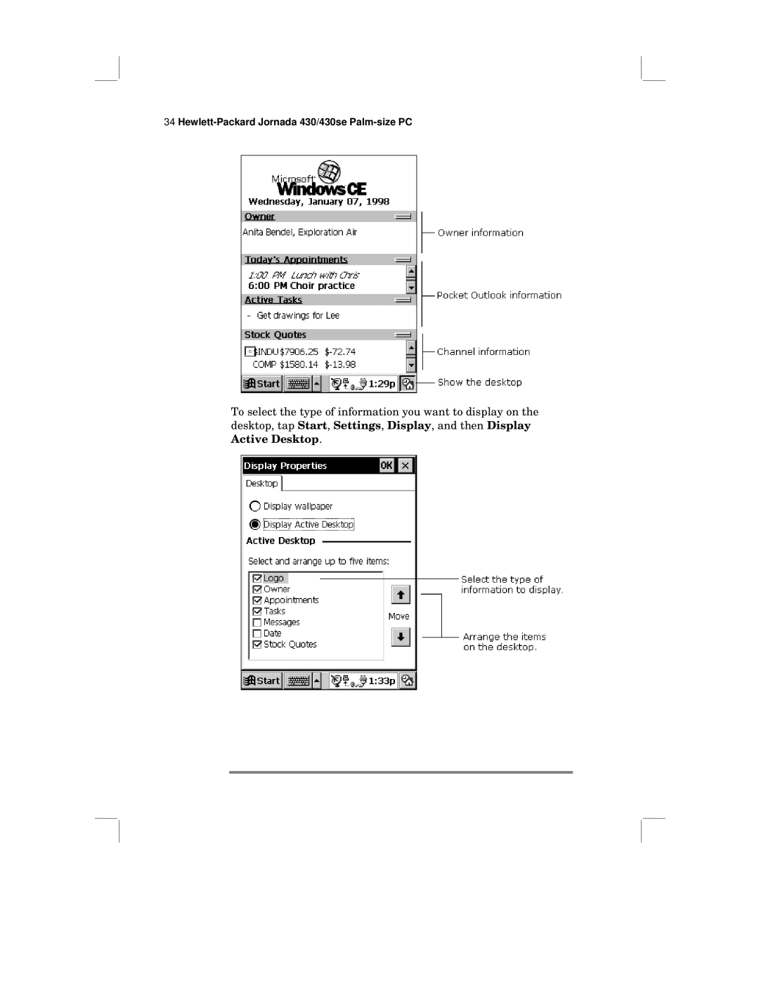 HP 430 SE manual Hewlett-Packard Jornada 430/430se Palm-size PC 