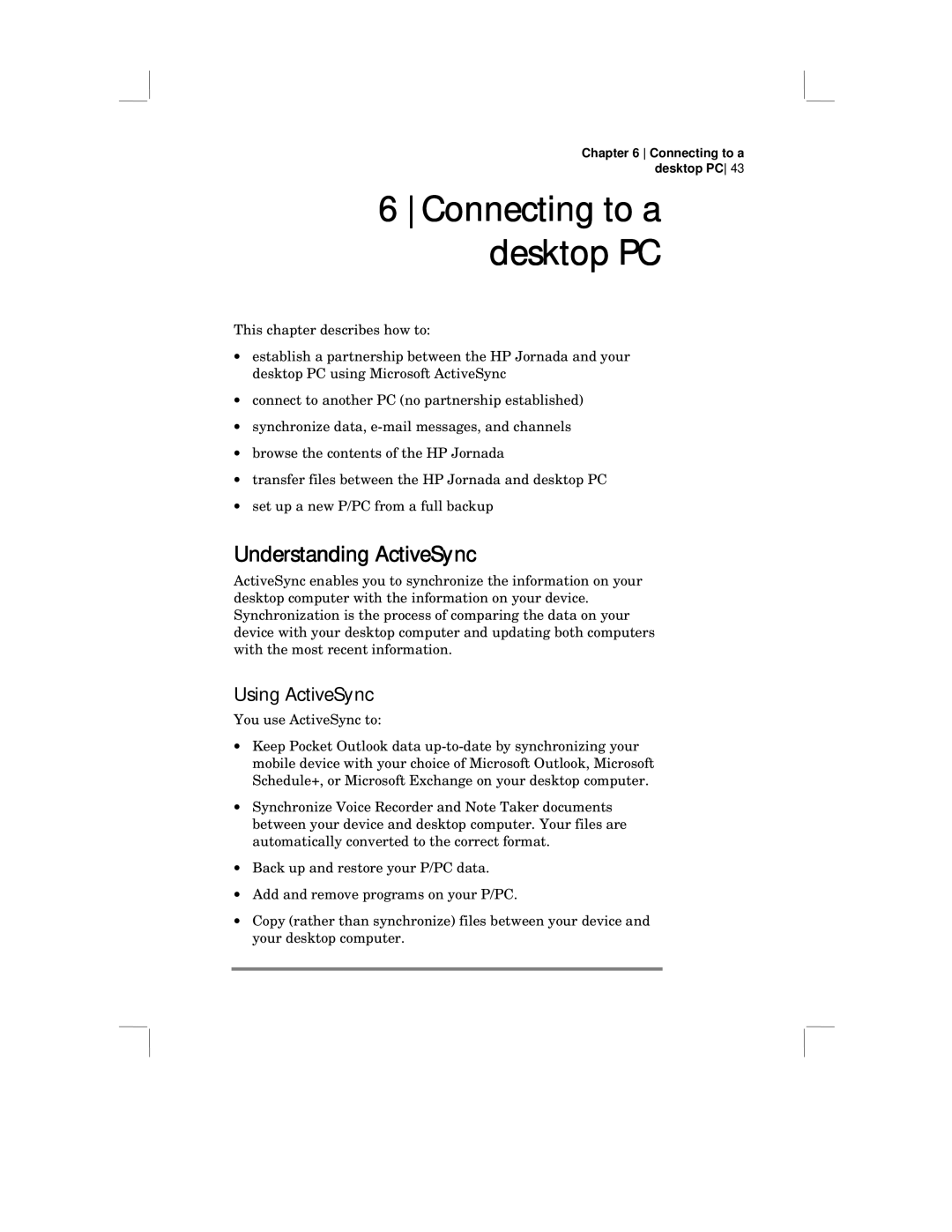 HP 430 SE manual Understanding ActiveSync, Using ActiveSync 