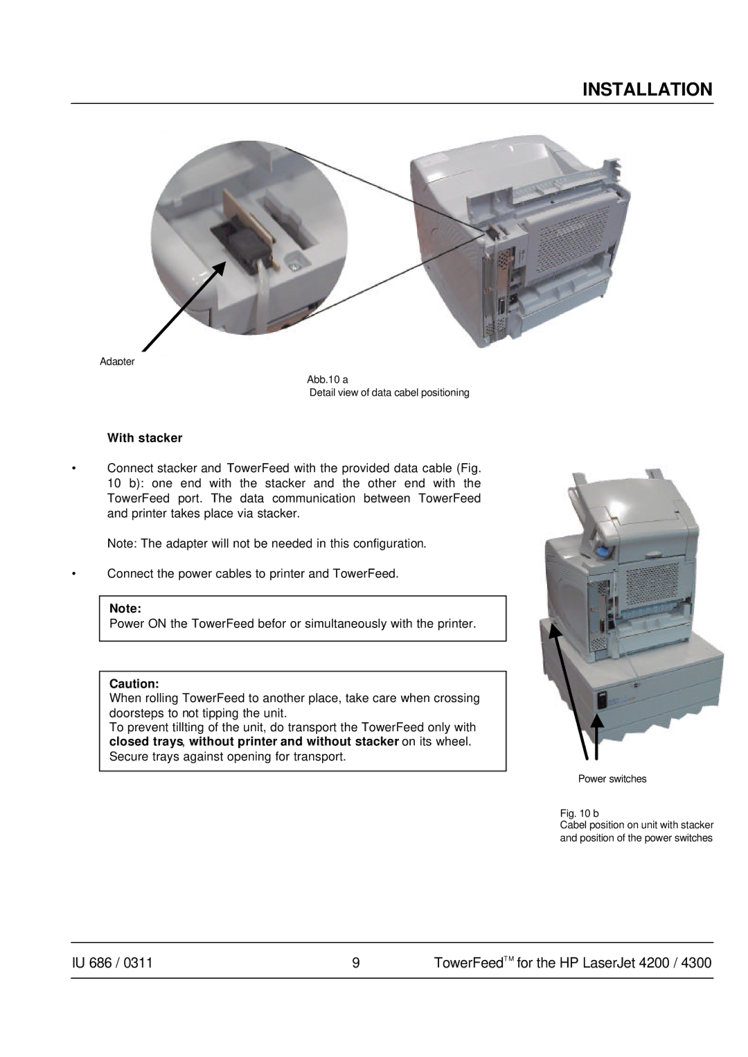 HP 4300 manual With stacker 