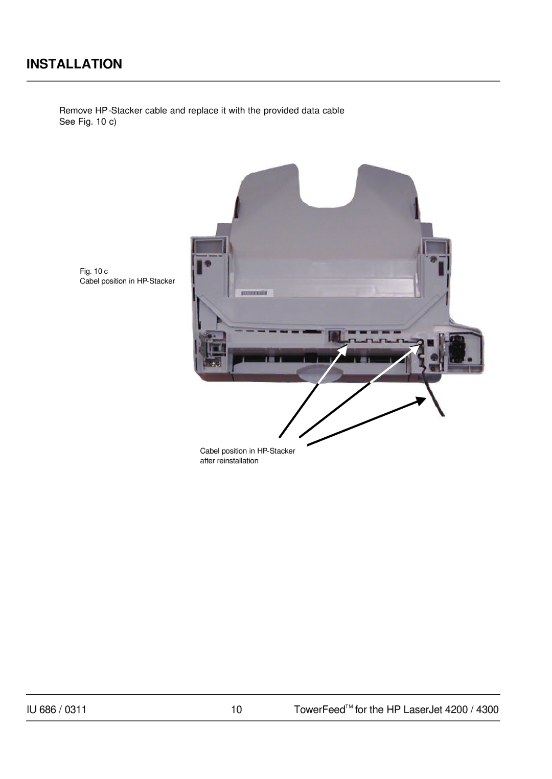 HP 4300 manual IU 686 TowerFeed T M for the HP LaserJet 4200 