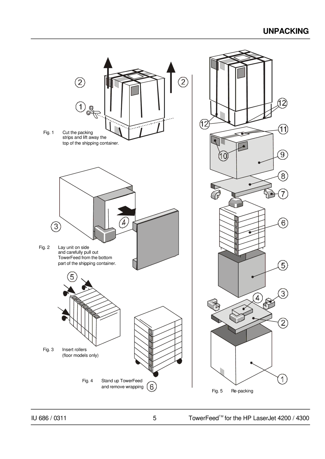 HP 4300 manual IU 686 TowerFeed T M for the HP LaserJet 4200 