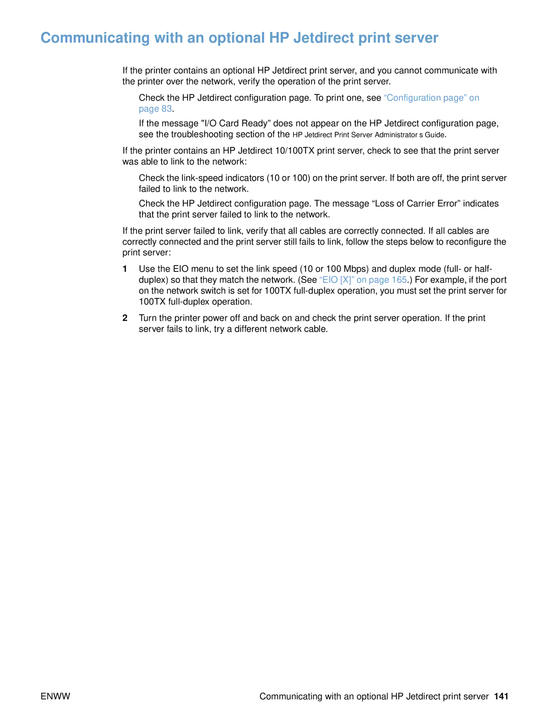 HP 4200n, 4300dtns, 4200dtnsl, 4200tn manual Communicating with an optional HP Jetdirect print server 