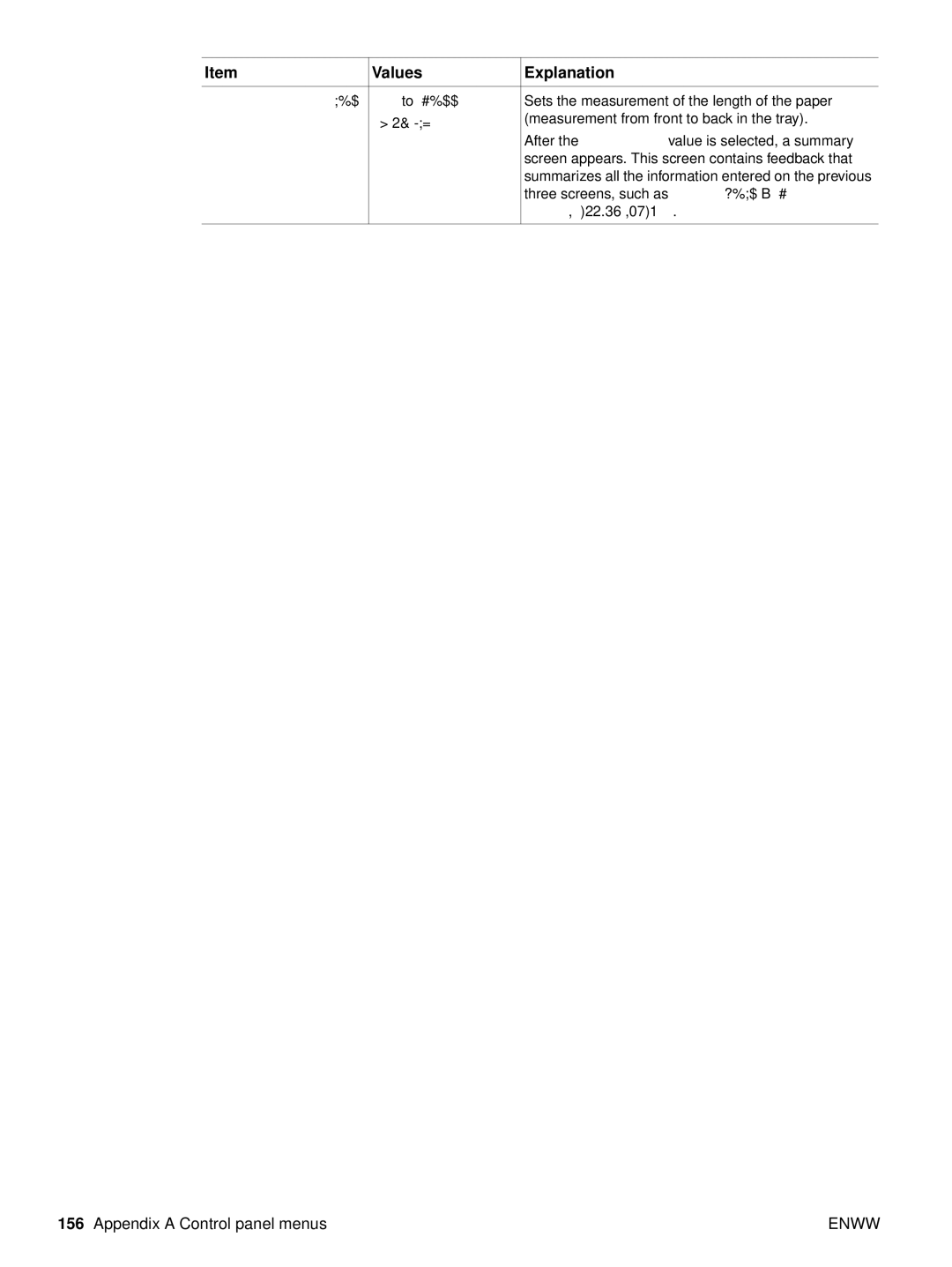 HP 4200dtnsl, 4300dtns, 4200n Sets the measurement of the length of the paper, Measurement from front to back in the tray 