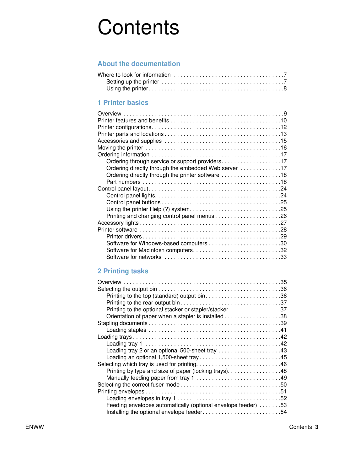 HP 4300dtns, 4200n, 4200dtnsl, 4200tn manual Contents 