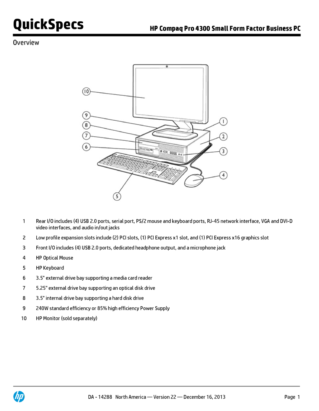 HP 4300P C7A41UT#ABA manual QuickSpecs 