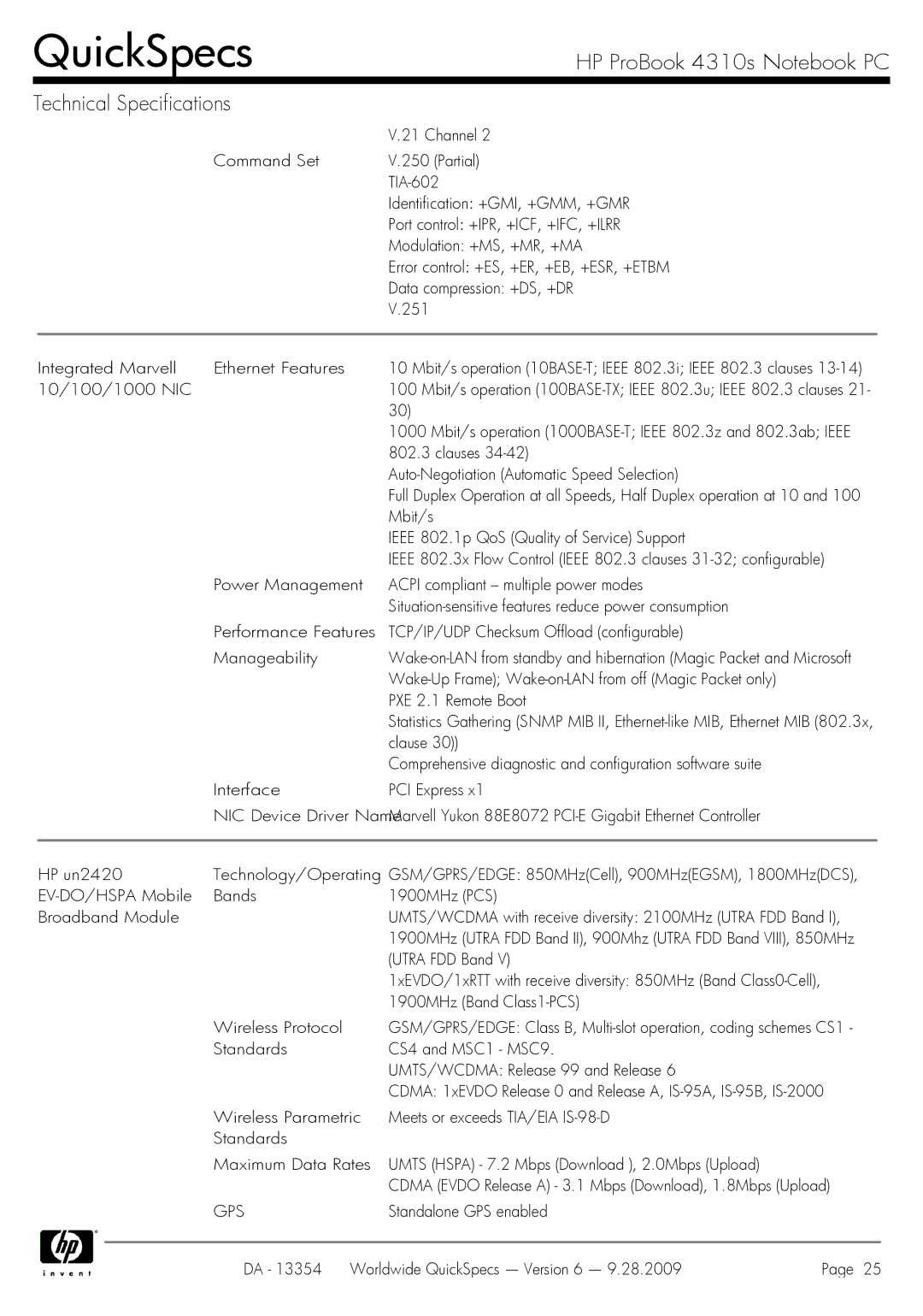 HP 4310S manual Gps 