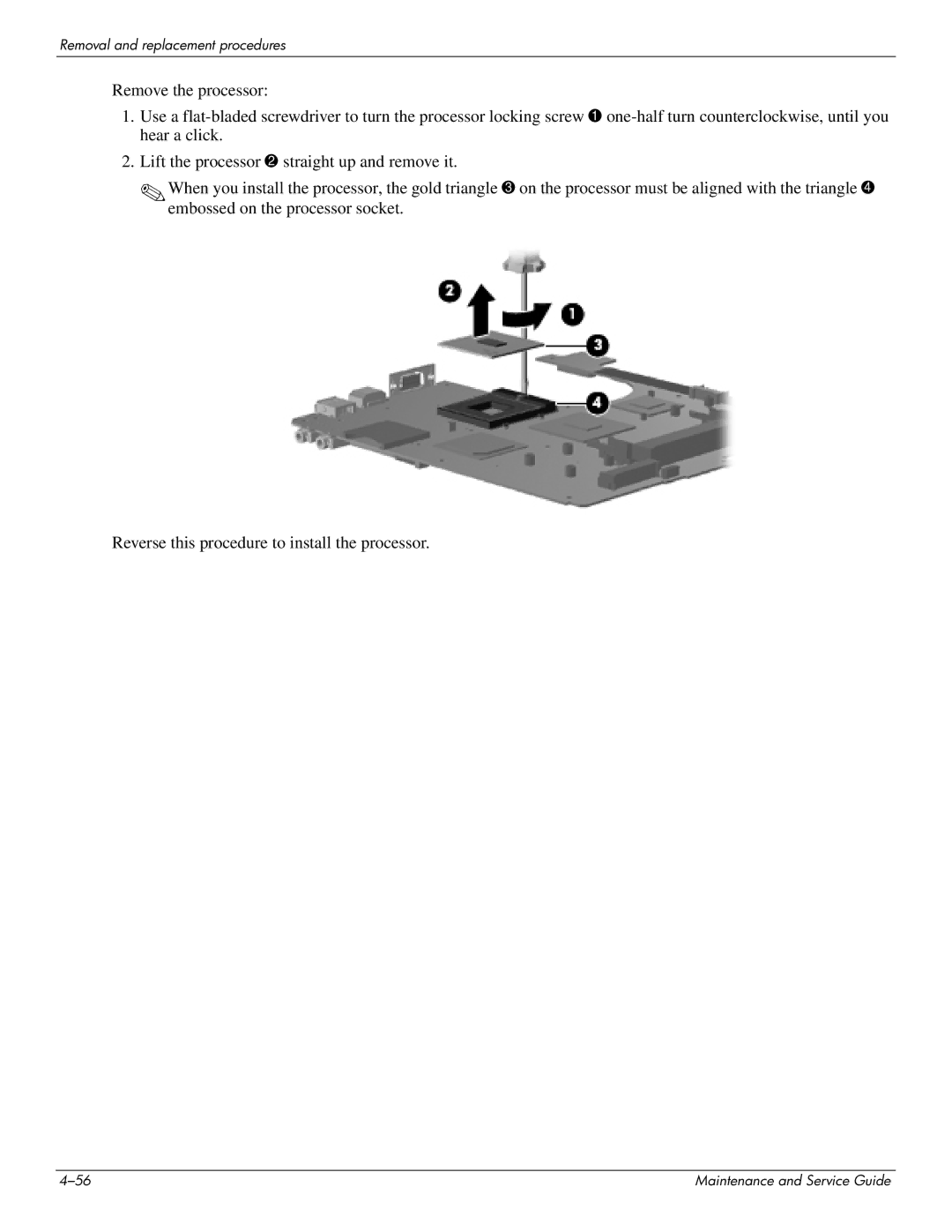 HP 4311S manual Removal and replacement procedures 