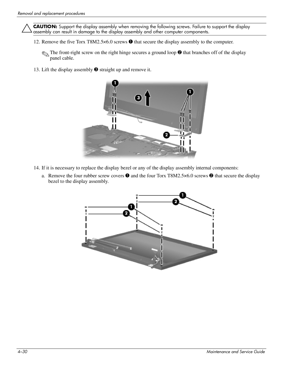 HP 4311S manual Removal and replacement procedures 