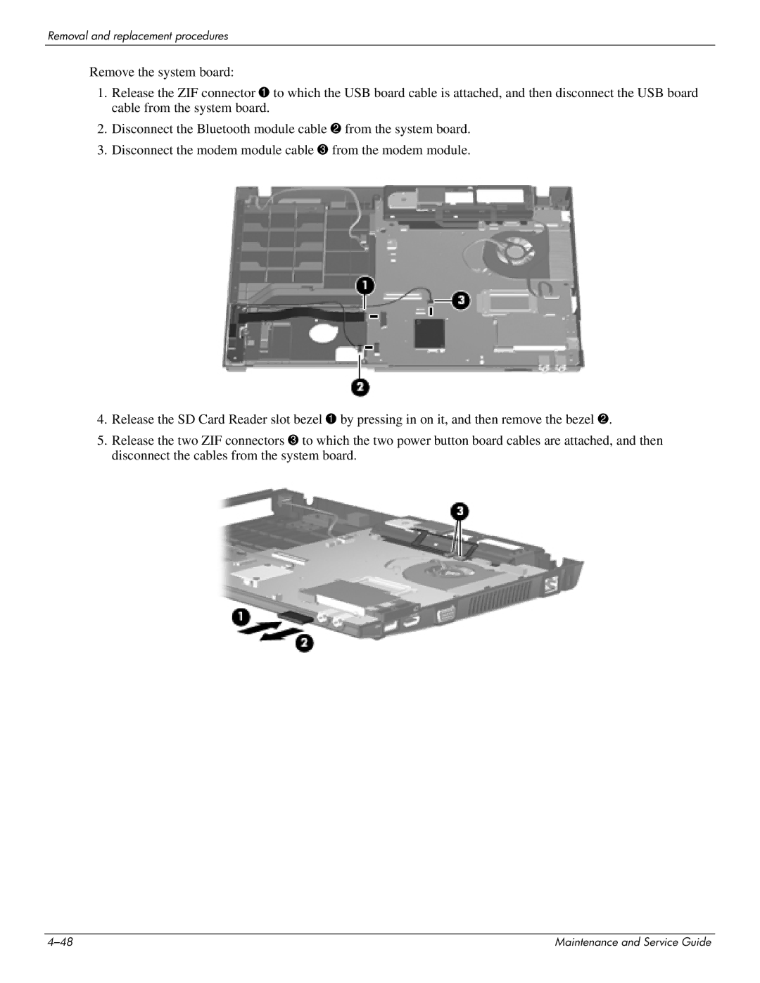 HP 4311S manual Removal and replacement procedures 