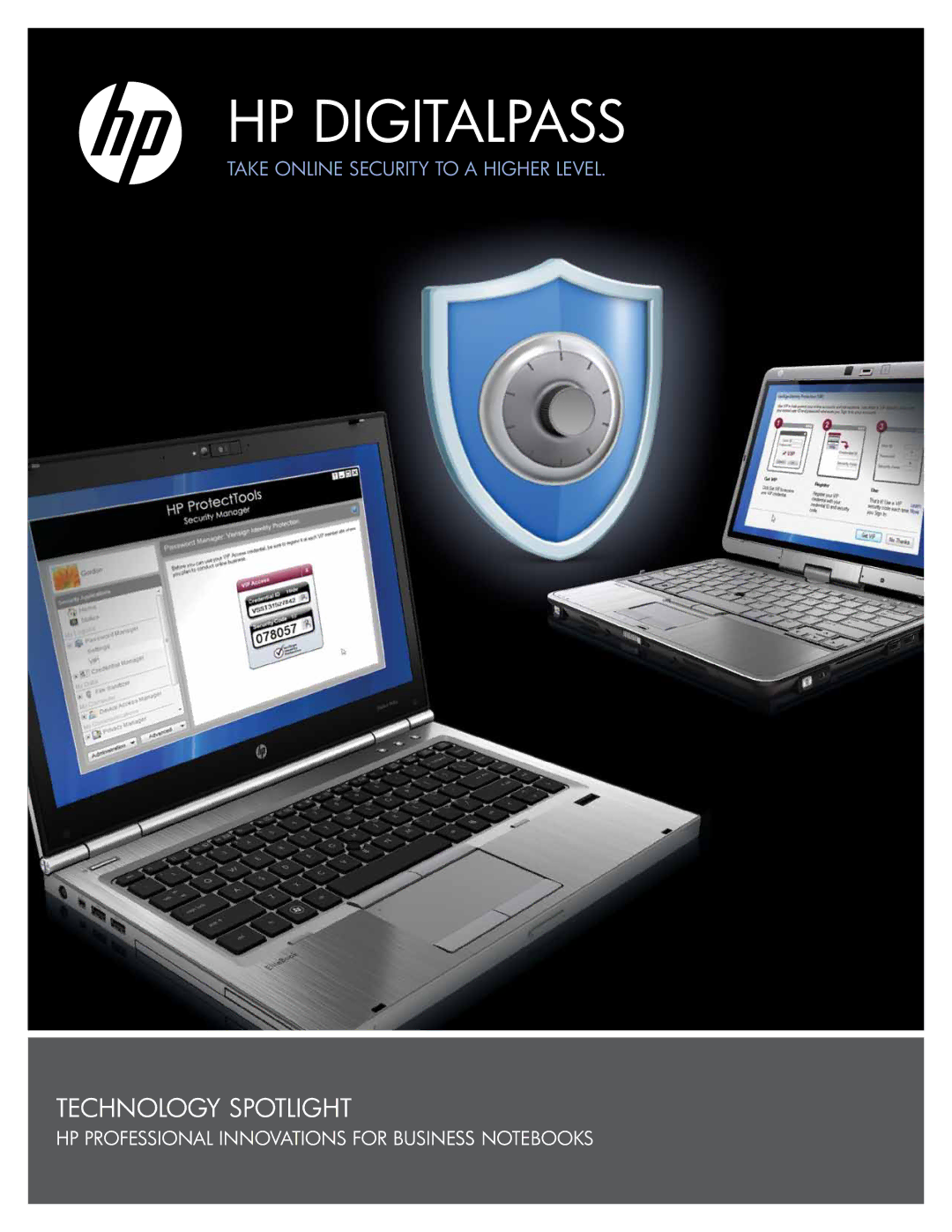 HP 4320t Mobile manual HP Digitalpass, HP Professional Innovations for Business Notebooks 