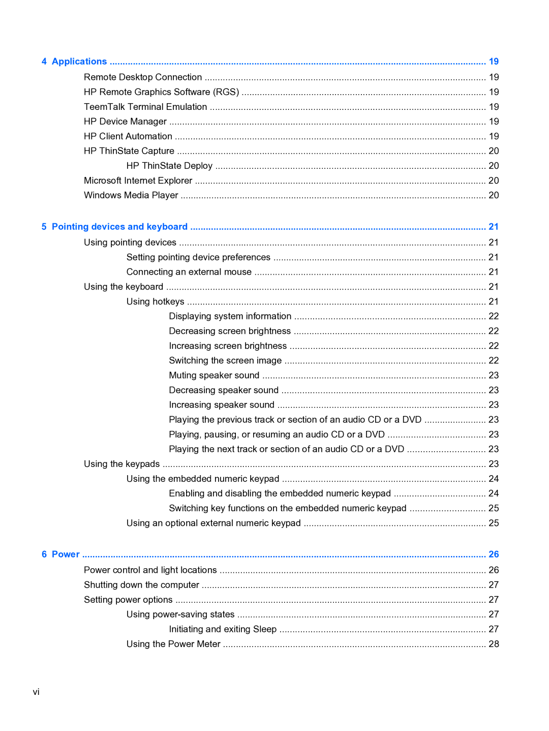 HP 4320t Mobile manual Applications 