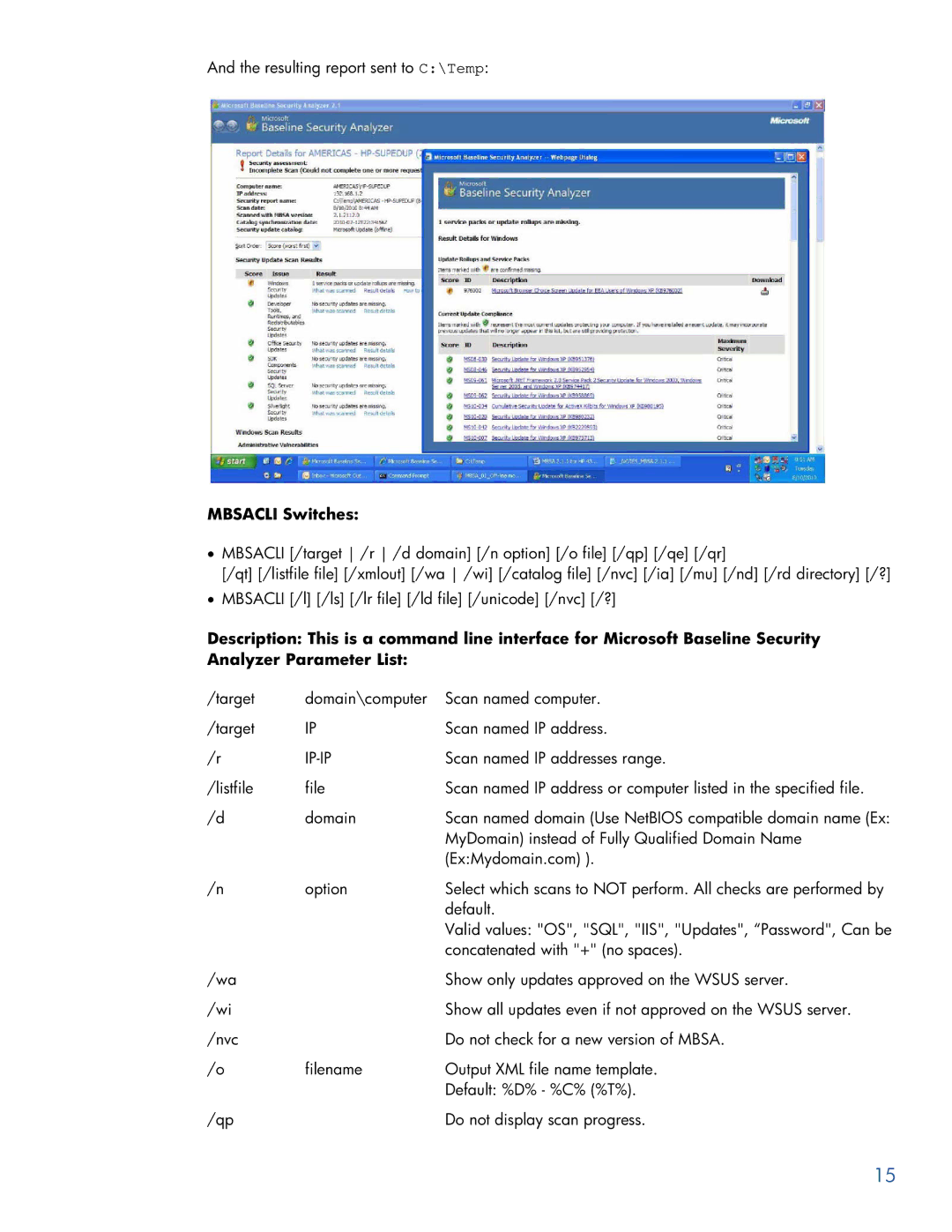 HP 4320t Mobile manual Mbsacli Switches 