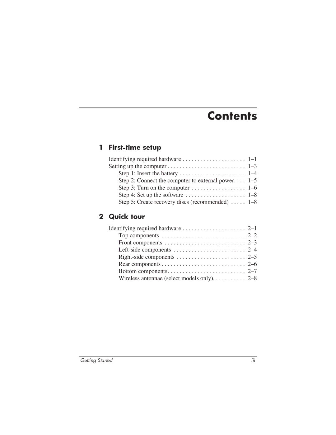 HP 435816-001 manual Contents 