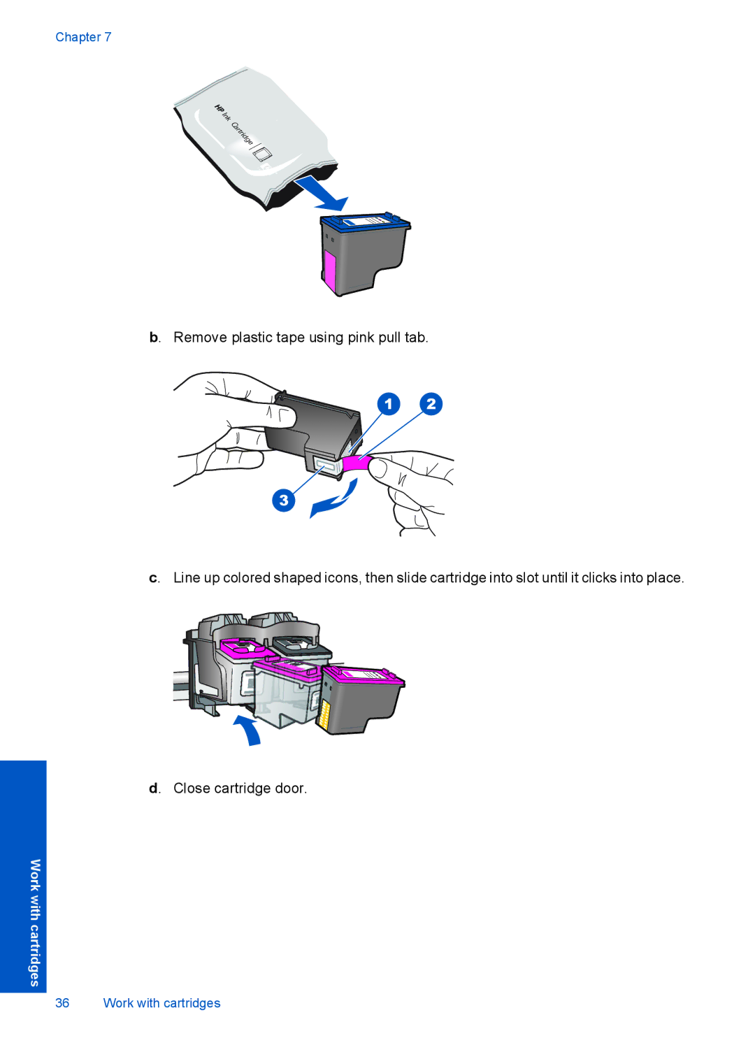 HP 4400 - K4 manual Work with cartridges 