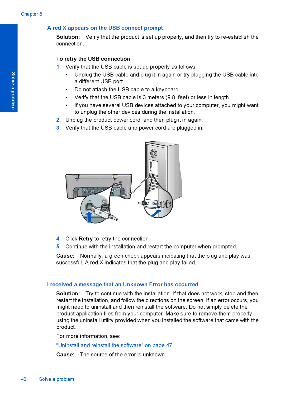 HP 4400 - K4 manual Received a message that an Unknown Error has occurred 