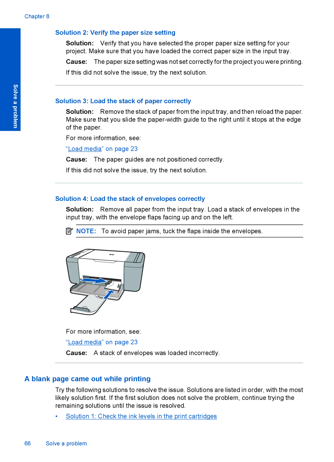 HP 4400 - K4 manual Blank page came out while printing, Solution 2 Verify the paper size setting 