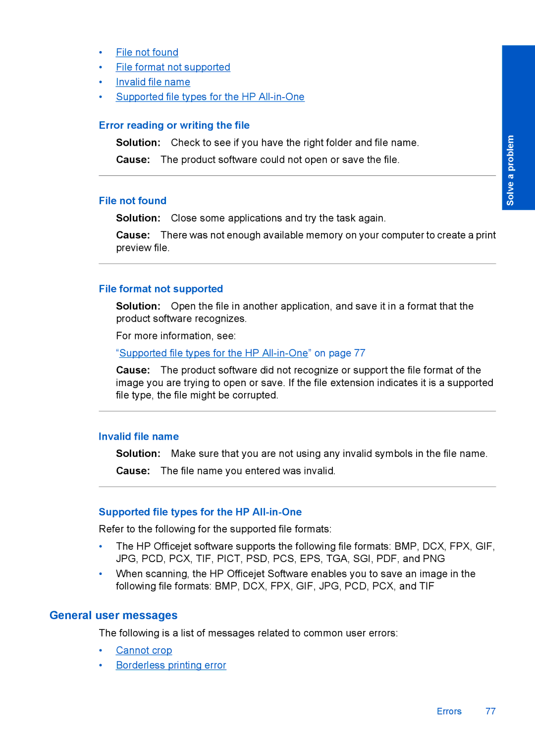 HP 4400 - K4 manual General user messages 