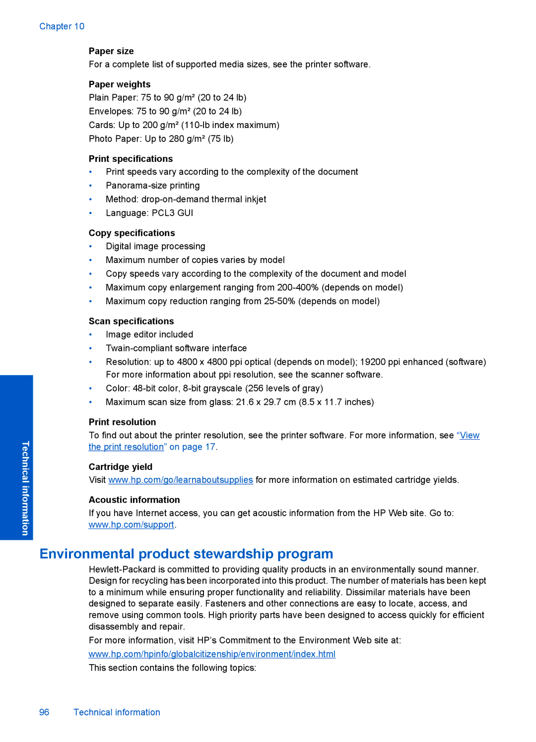 HP 4400 - K4 manual Environmental product stewardship program 