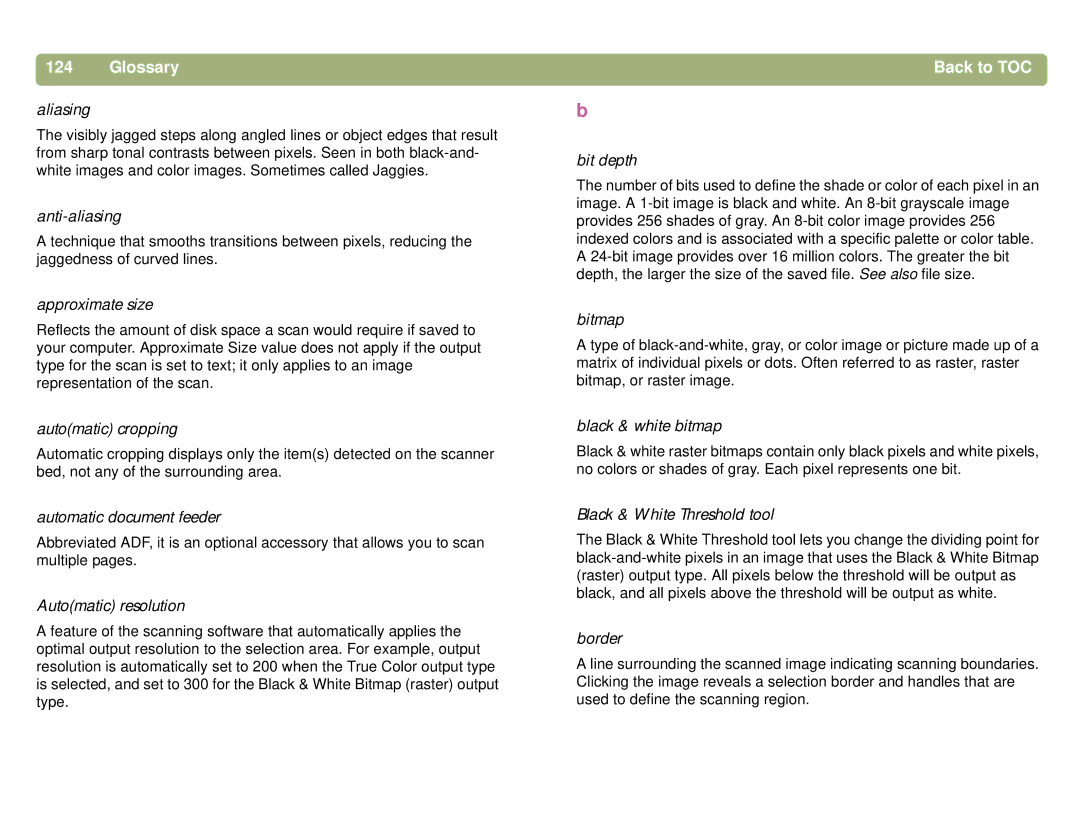 HP 4400C, 5400C manual Glossary 