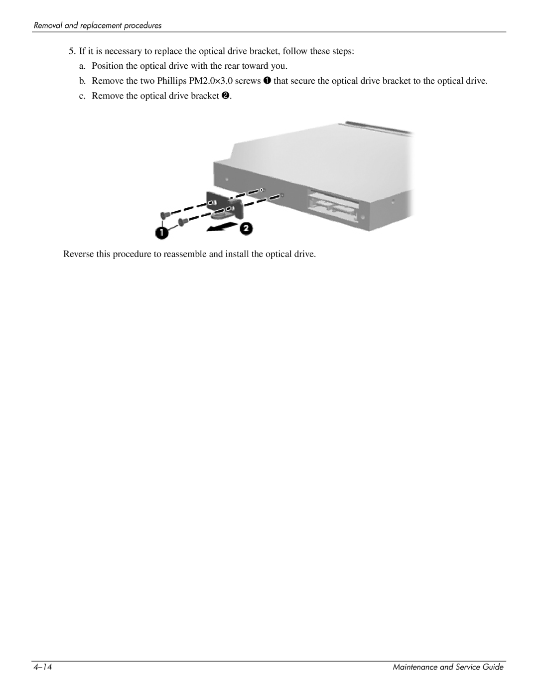 HP 4410t Mobile manual Removal and replacement procedures 