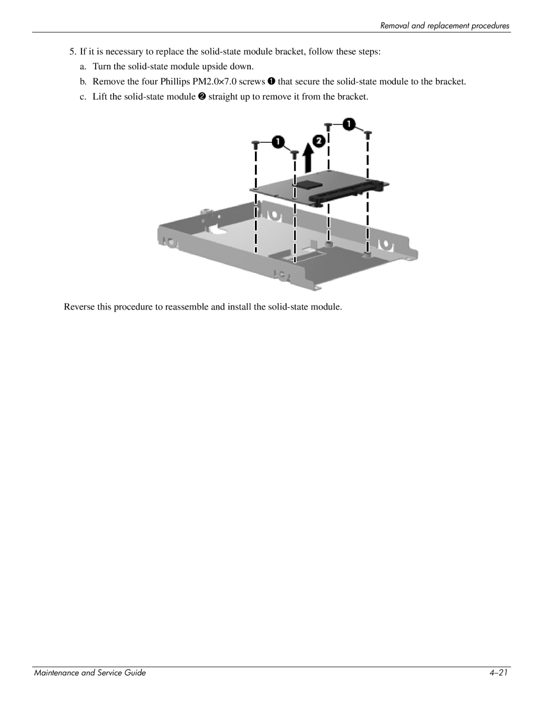 HP 4410t Mobile manual Removal and replacement procedures 