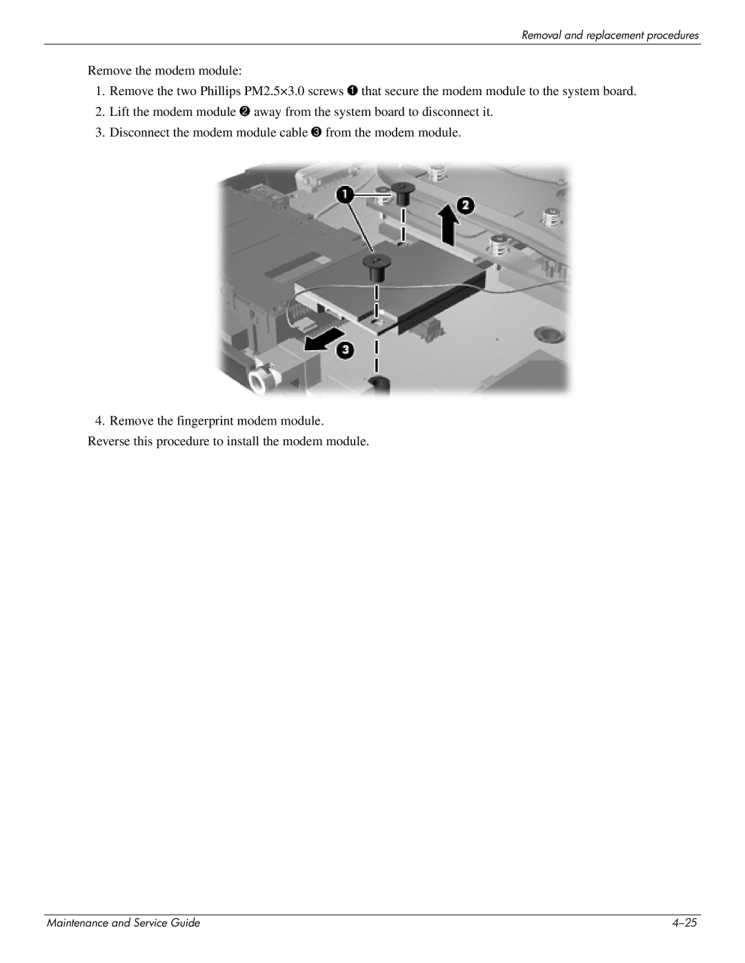 HP 4410t Mobile manual Removal and replacement procedures 