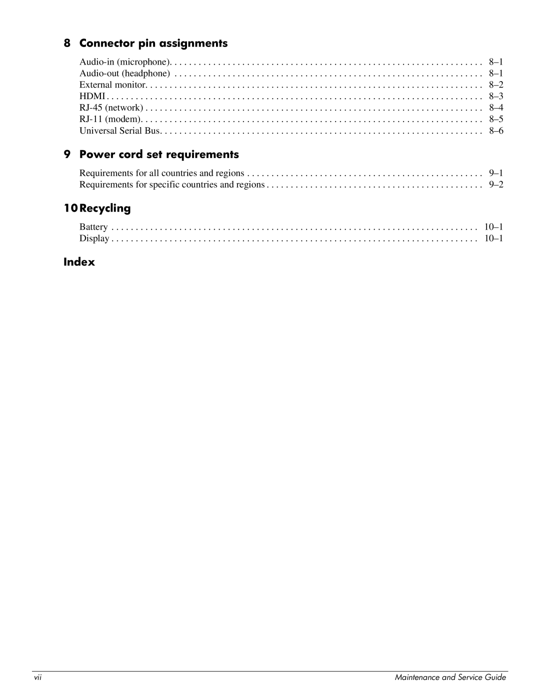 HP 4410t Mobile manual 10Recycling 