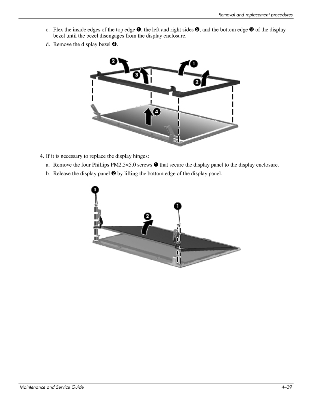 HP 4410t Mobile manual Removal and replacement procedures 