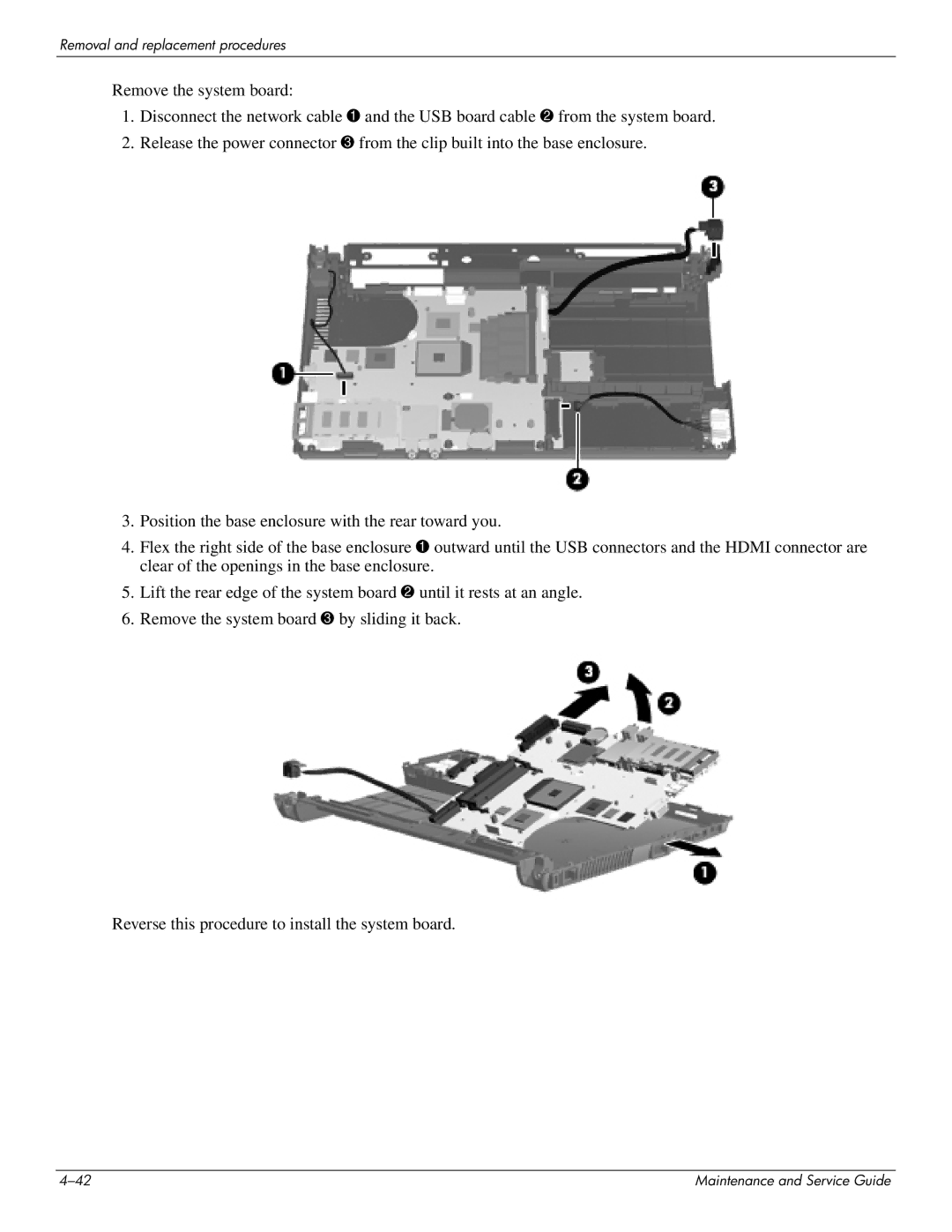 HP 4410t Mobile manual Removal and replacement procedures 