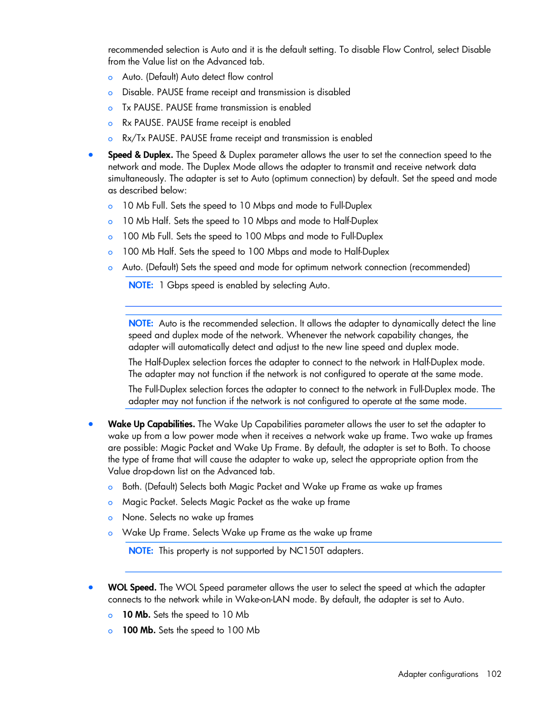 HP 441877-00B manual Adapter configurations 