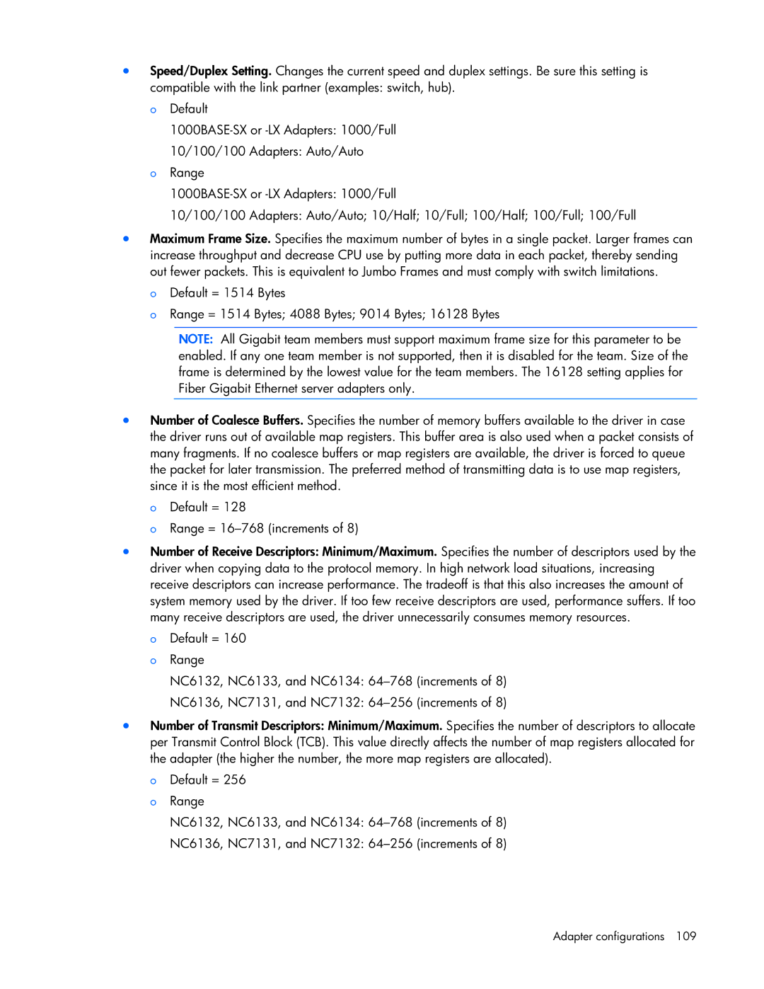 HP 441877-00B manual Adapter configurations 