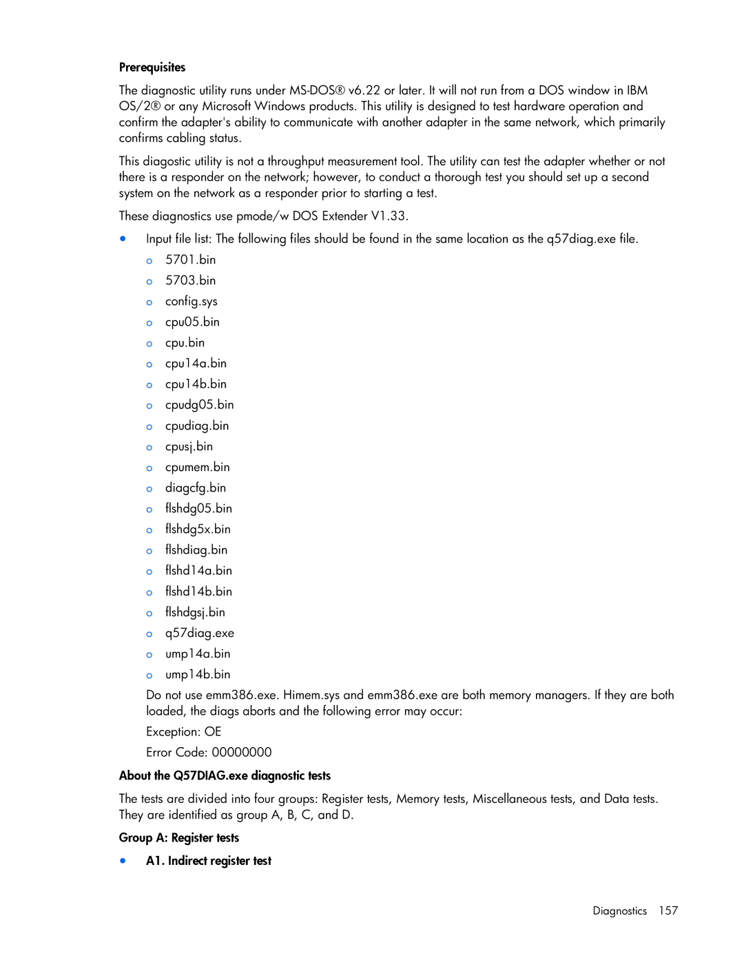 HP 441877-00B manual Diagnostics 