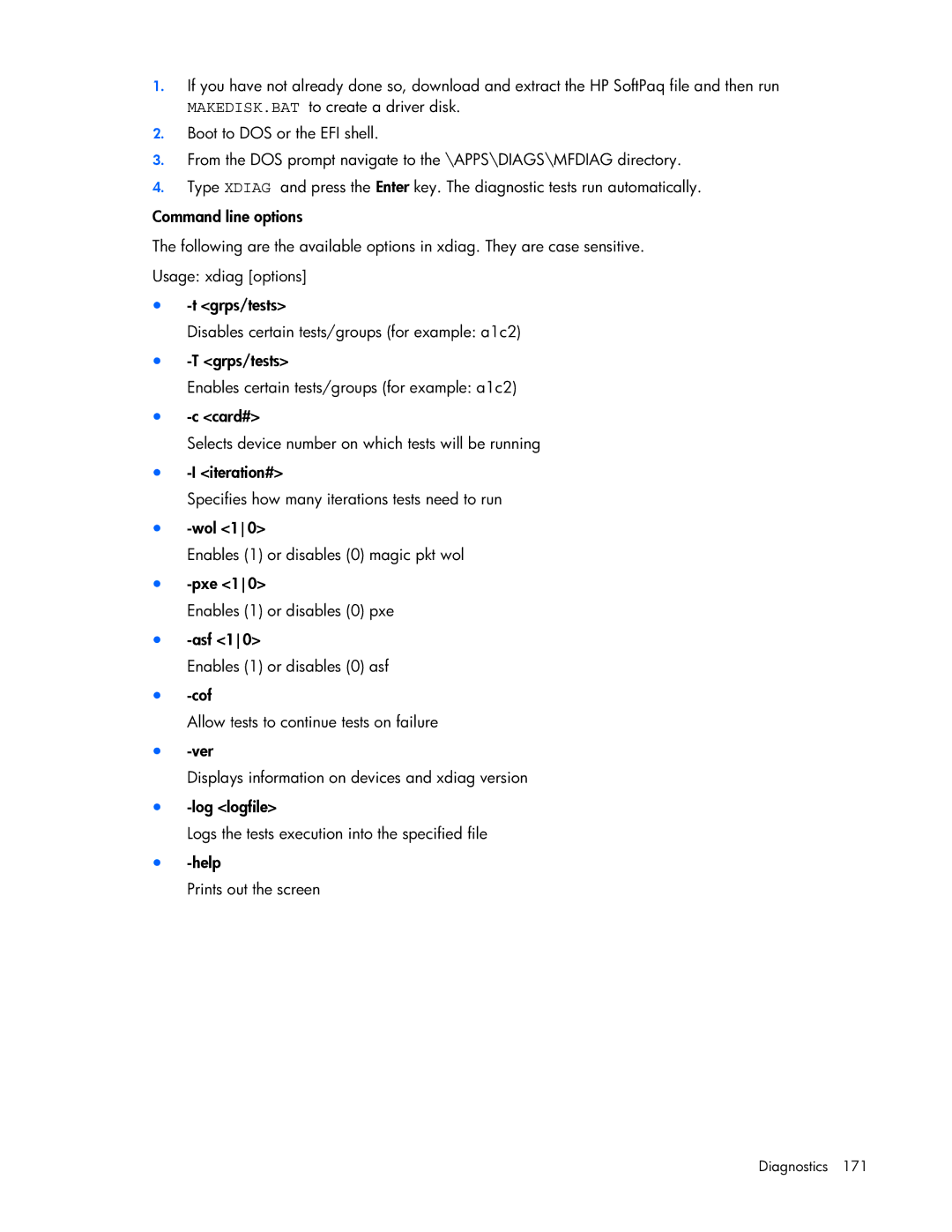 HP 441877-00B manual Diagnostics 